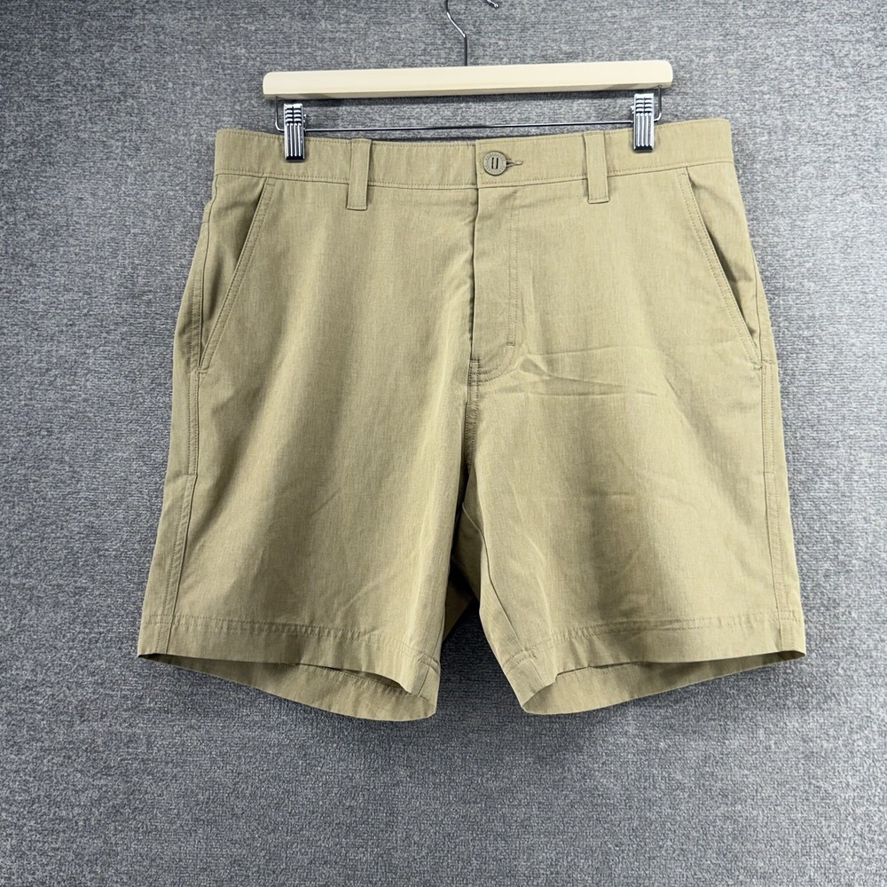 Game Guard Shorts Men Size 36x8 Khaki Casual Stretch